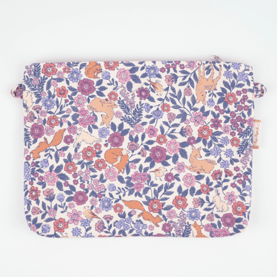 Coton clutch bag comptine enchantée rose