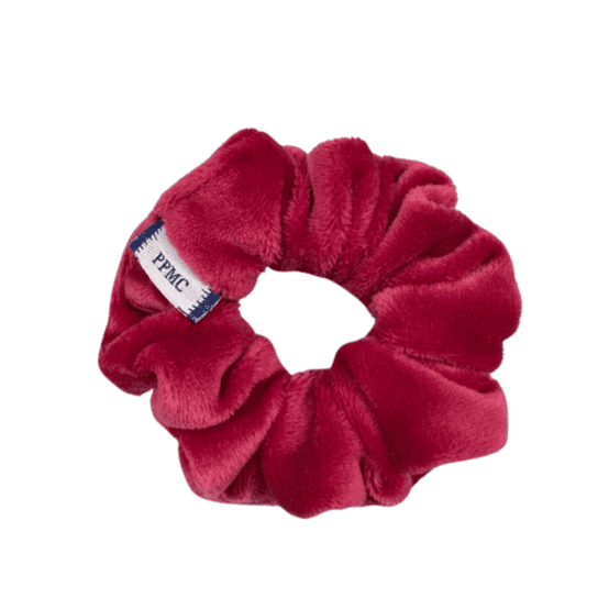 Small scrunchie fuchsia velvet