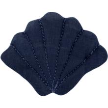 Shell hair-clips navy blue