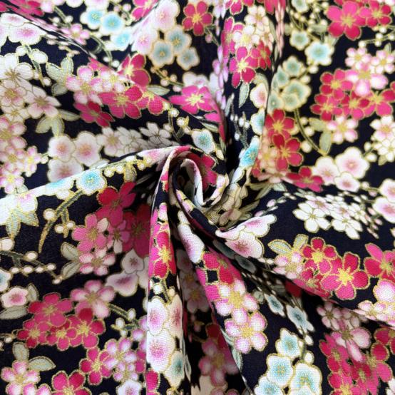 Cotton fabric ex2616 kyoto flower