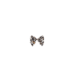 Bow tie hair slide leopard