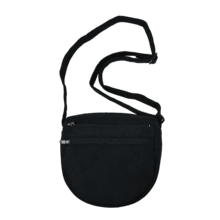 Base of small saddle bag black corduroy