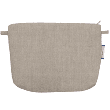 Coton clutch bag silver linen