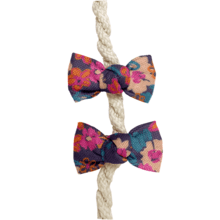 Small bows hair clips hippie fleurie