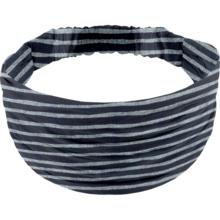 Headscarf headband- child size striped silver dark blue