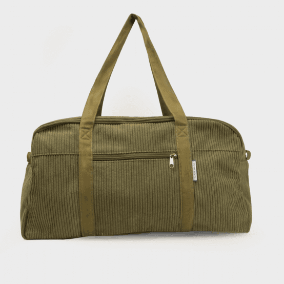 Sac week-end khaki large corduroy
