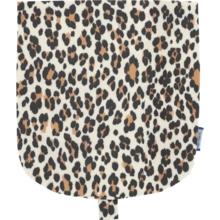 Flap of small shoulder bag leopard