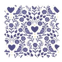Cotton fabric scandinavia bleu