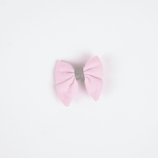 Mini bow tie clip light pink