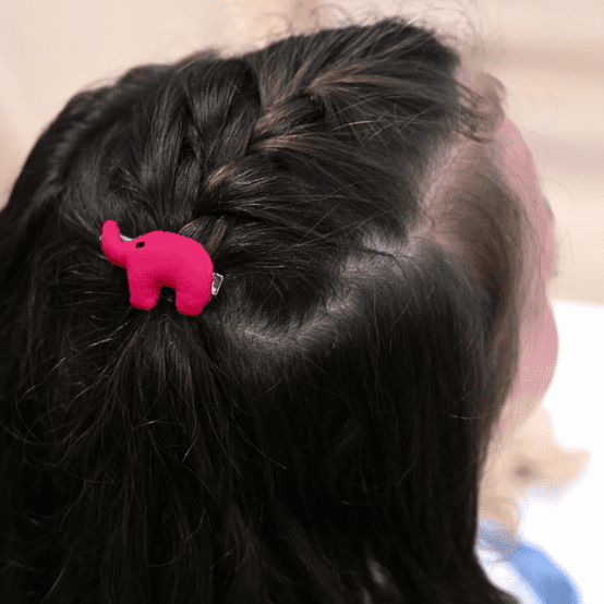 Elephant clip fuschia