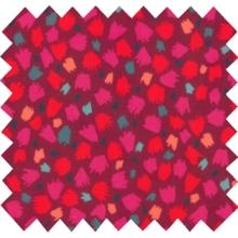 Coated fabric pompons cerise