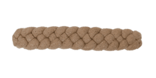 Plait hair slide gaze pailletée camel