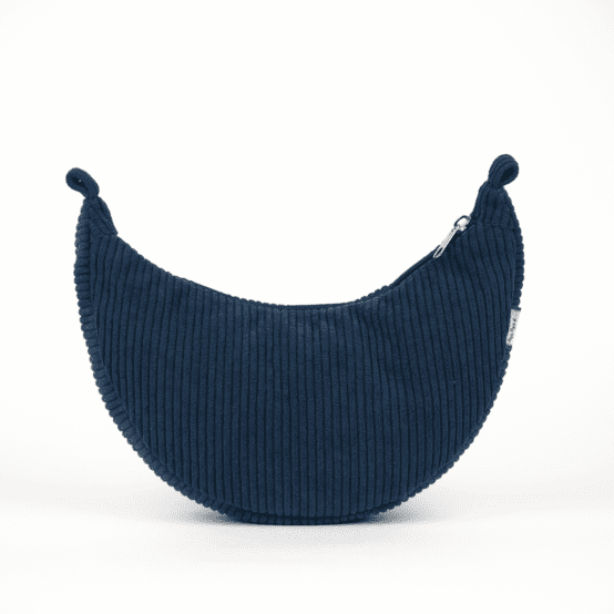 Half-moon bag large navy orduroy 