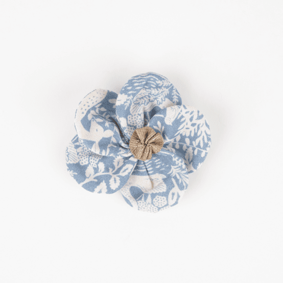 Flower petal hair slide small  toile de biche