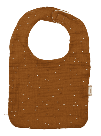 Bib - Baby size gaze pois or caramel