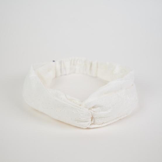 Children's double-breasted headband starry white english embroidery