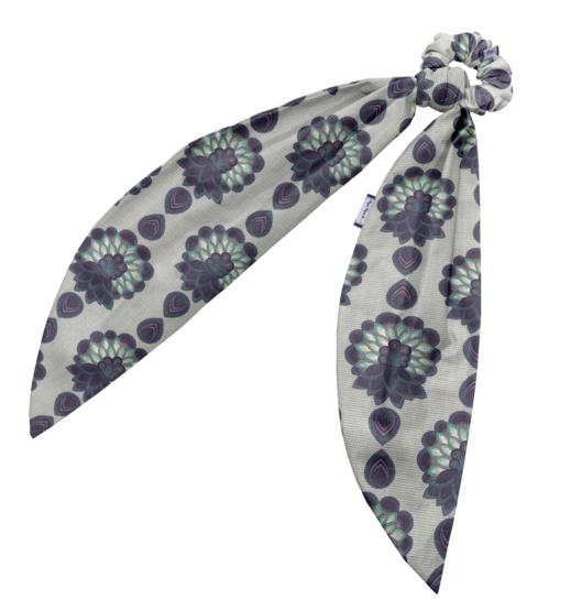 Long tail scrunchie lotus vert