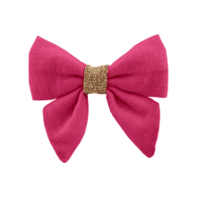 Mini bow tie clip fuschia