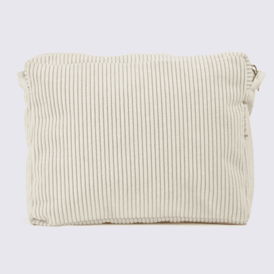Large shoulder bag base white large corduroy