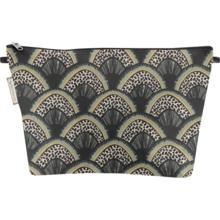 Cosmetic bag with flap forêt de plumes