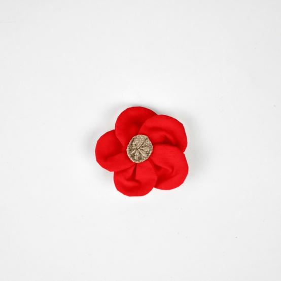 Mini Flower petal hair slide red