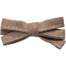 Ribbon bow hair slide copper linen