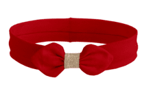 Jersey knit baby headband red