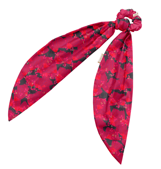 Long tail scrunchie féérie fuchsia