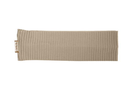 Stretch jersey headband  beige ribbed jersey