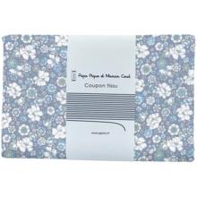 1 m fabric coupon ex2337 sky blue lilac floral mini