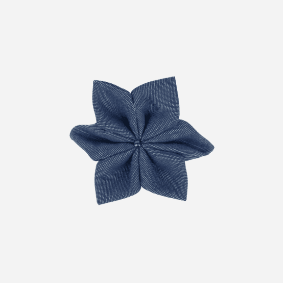 Star flower hairslide light denim