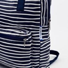 Gaby small backpack striped  ivory navy