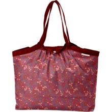 Pleated tote bag - Medium size badiane framboise