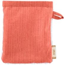 Make-up Remover Glove coral lurex gauze
