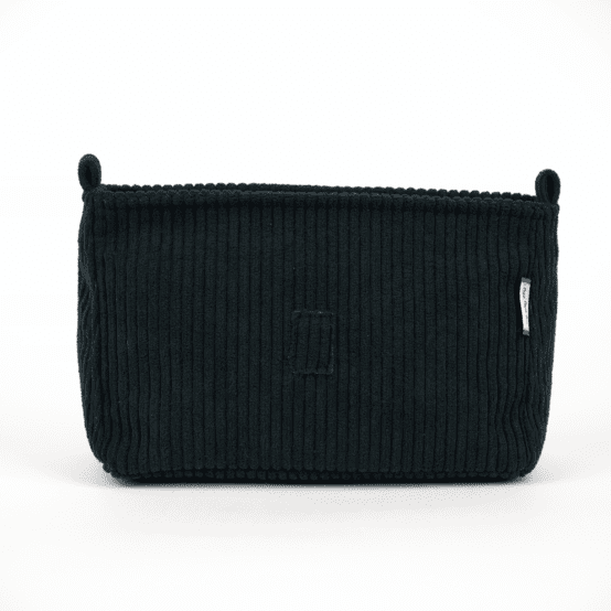 Base of shoulder bag black large corduroy