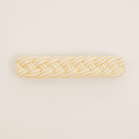 Plait hair slide yellow stripes