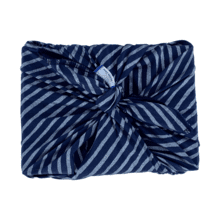 Furoshiki medium 48x48 striped silver dark blue