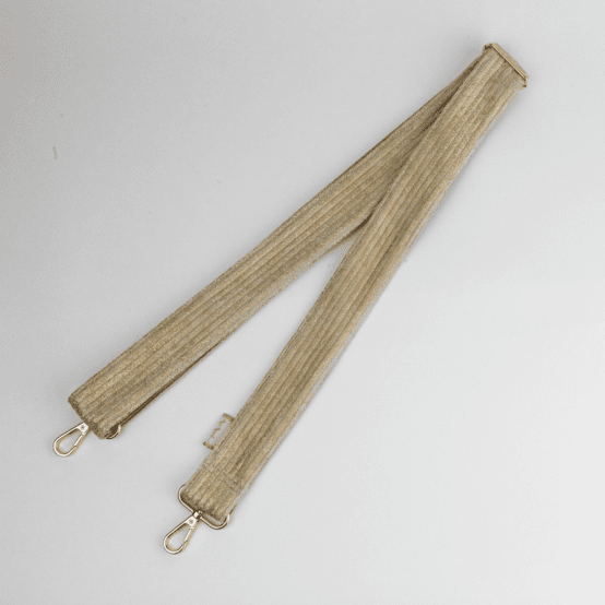 Narrow shoulder strap gold large corduroy