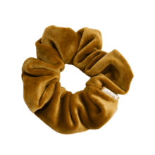 Small scrunchie velours jaune or