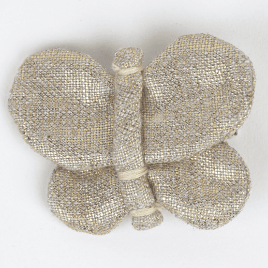 Butterfly hair clip  glitter linen