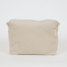 Large shoulder bag base beige corduroy