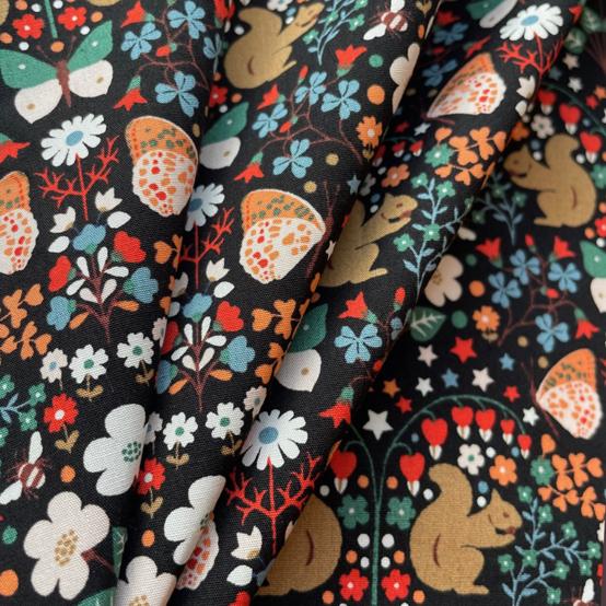 Cotton fabric casse noisette