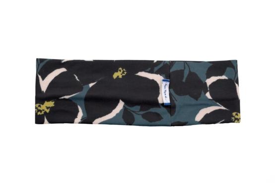 Stretch jersey headband  flower shadows