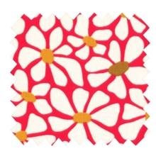 Cotton fabric ex2524 red petals gold heart