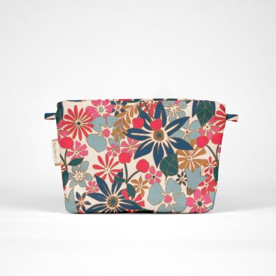 Tiny coton clutch bag cerise en fleur