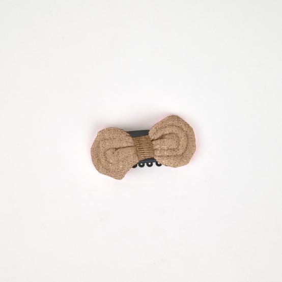 Noeud Anti-Glisse hair slide gaze pailletée camel