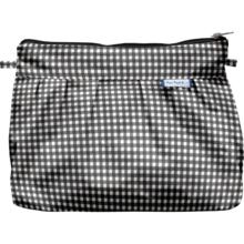 Pleated clutch bag vichy noir