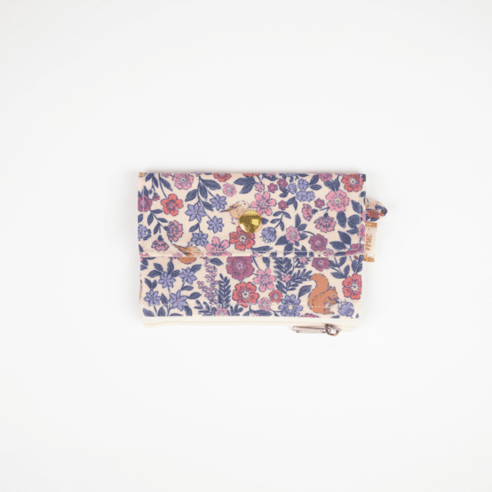 Mini coin purse pouch comptine enchantée rose