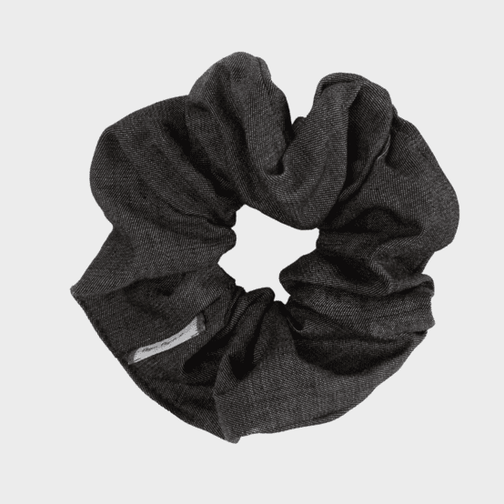 Scrunchie black denim