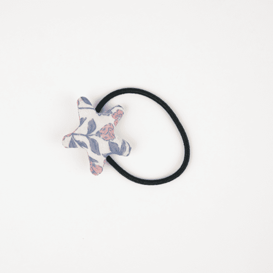 Pony-tail elastic hair star comptine enchantée rose